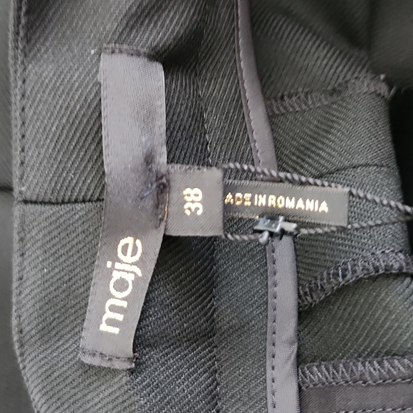 Maje NWT Black Trousers Size Medium - Picture 5 of 8